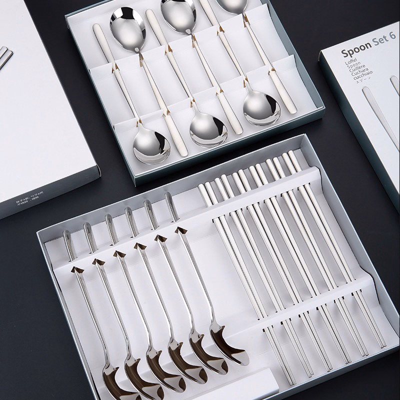 Bộ 12 Muỗng, Đũa Inox Cao Cấp - Su - Ảnh 2