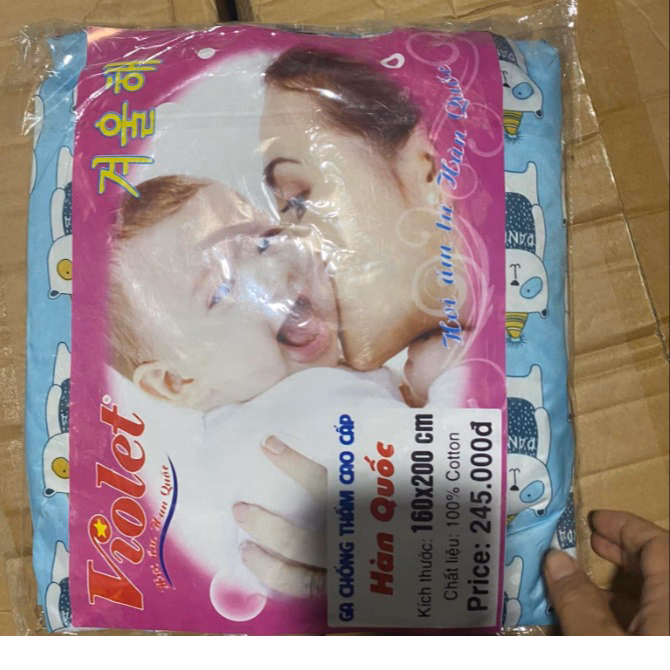Ga Chống Thấm 100% Cotton Hàn Quốc Violet Ctb393 - Bechip - Ảnh 5