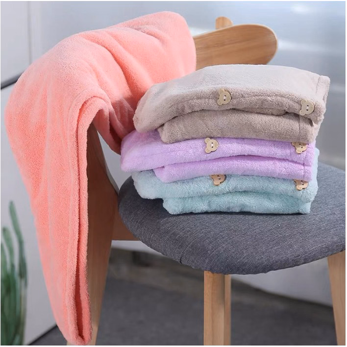 Khăn Quấn Tóc, Khăn Lau Khô Tóc, Khăn Ủ Tóc Siêu Thấm Mềm Mịn Ctb394 - Bechip - Ảnh 10