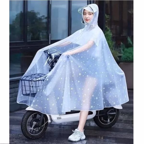 Áo Mưa Hoa Tuyết Cánh Dơi Nhựa Dẻo Loại 2 Đầu, 1 Đầu Ctb399 - Bechip - Ảnh 8