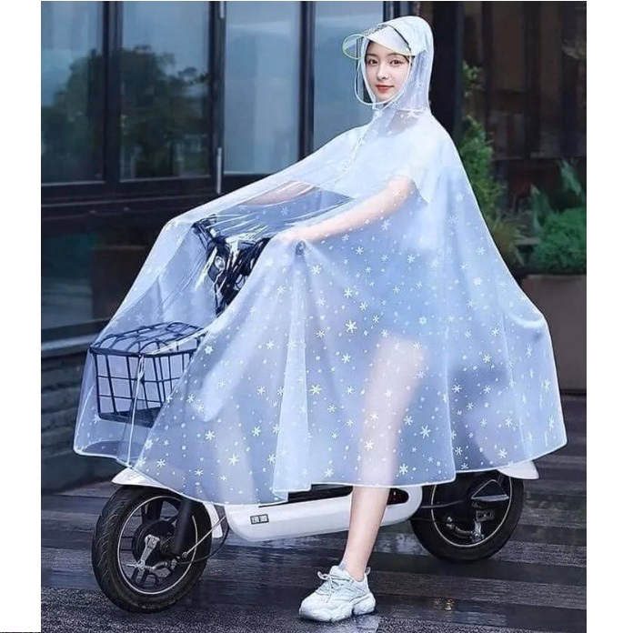 Áo Mưa Hoa Tuyết Cánh Dơi Nhựa Dẻo Loại 2 Đầu, 1 Đầu Ctb399 - Bechip - Ảnh 8