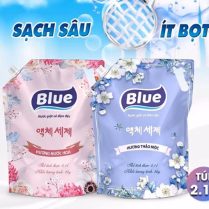 Combo 2 Túi Nước Giặt Blue Hàn Quốc Hương Thảo Mộc, Hương Nước Hoa Chính Hãng 4000Ml/2 Túi - Blue