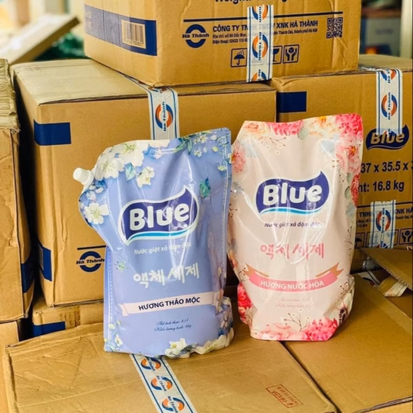 Combo 2 Túi Nước Giặt Blue Hàn Quốc Hương Thảo Mộc, Hương Nước Hoa Chính Hãng 4000Ml/2 Túi - Blue - Ảnh 4