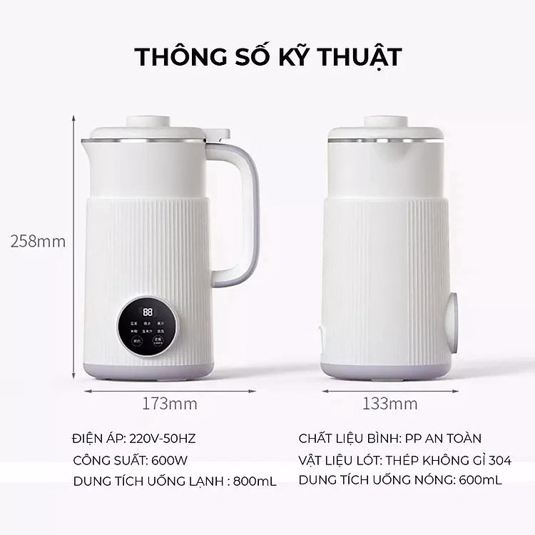 Máy Làm Sữa Hạt Ostmars Tiếng Việt 800Ml Ctb404 - Bechip - Ảnh 9