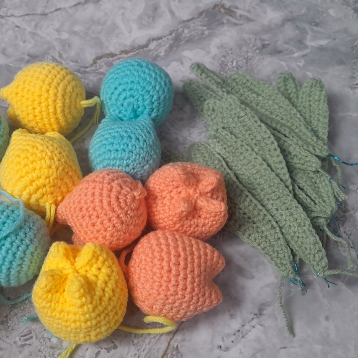 Hoa Len Tuylip Handmade Yk06-Yukishop - Ảnh 4