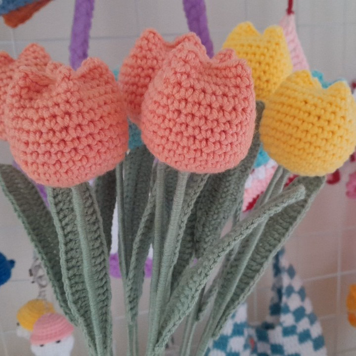 Hoa Len Tuylip Handmade Yk06-Yukishop - Ảnh 7
