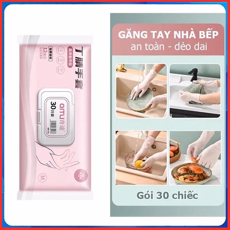 Hộp 30 Chiếc Găng Tay Siêu Dai, Siêu Bền, Sử Dụng Nhiều Lần Ctb408 - Bechip