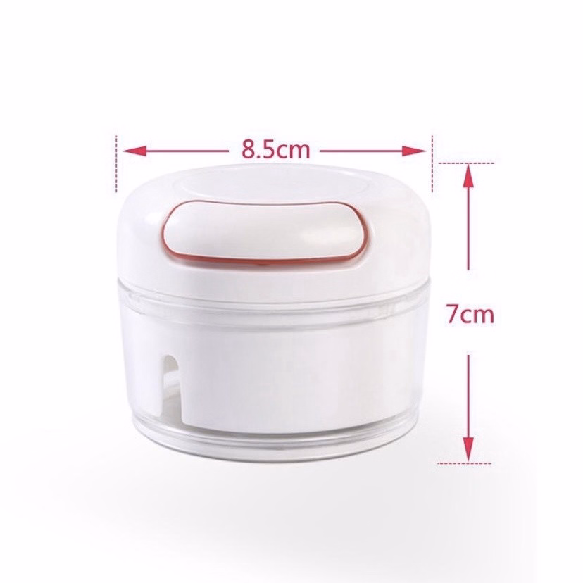 Dụng Cụ Xay Tỏi Ớt Kéo Tay Mẫu Trắng - Gdn