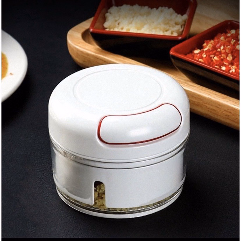 Dụng Cụ Xay Tỏi Ớt Kéo Tay Mẫu Trắng - Gdn - Ảnh 3