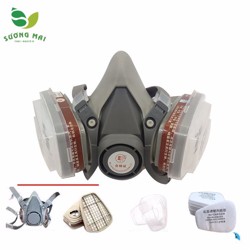 Mặt Nạ Phòng Độc 3M 6200 Kèm Phin Lọc Hơi Hữu Cơ 3M 6001- Sương Mai