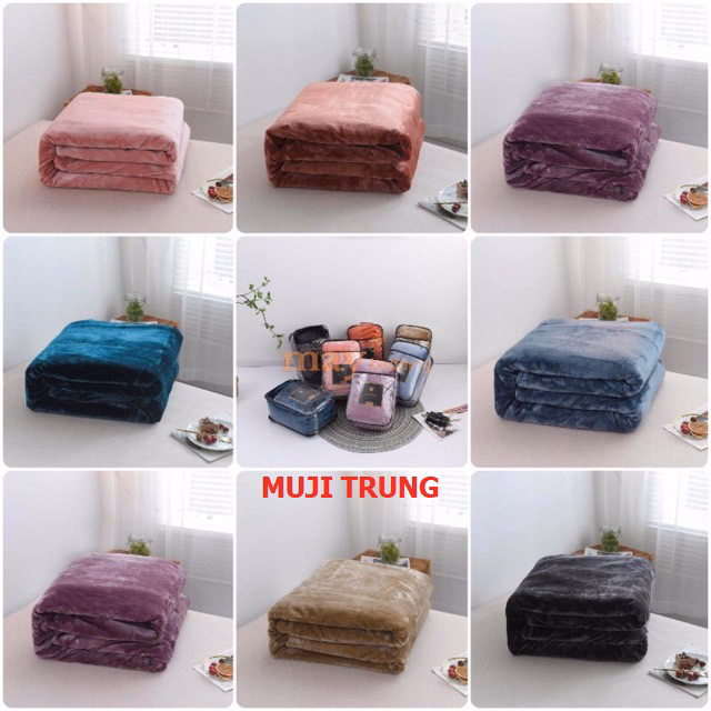 Chăn Muji, Mền, Chăn Lông Tuyết Muji Xuất Hàng Việt Nam Xuất Nhật 2 X 2.3M Ctb410 - Bechip - Ảnh 11
