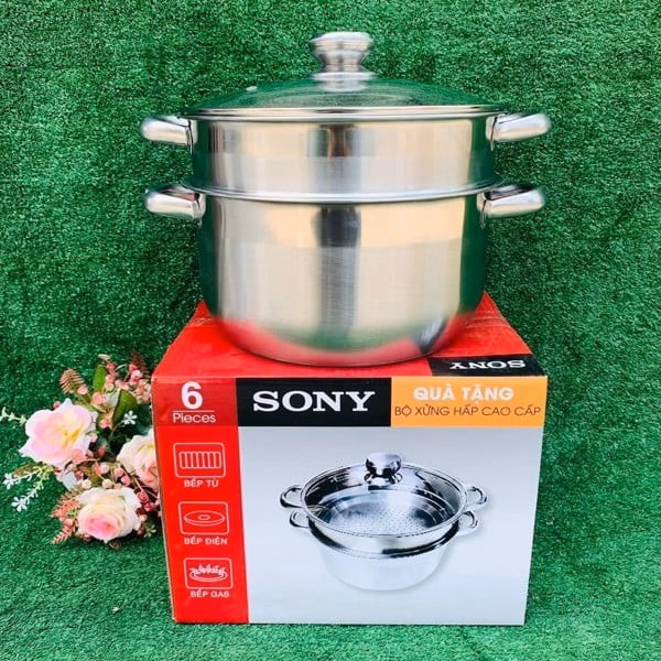 Bộ Nồi Xửng Hấp Cao Cấp Sony 26Cm - Gdn
