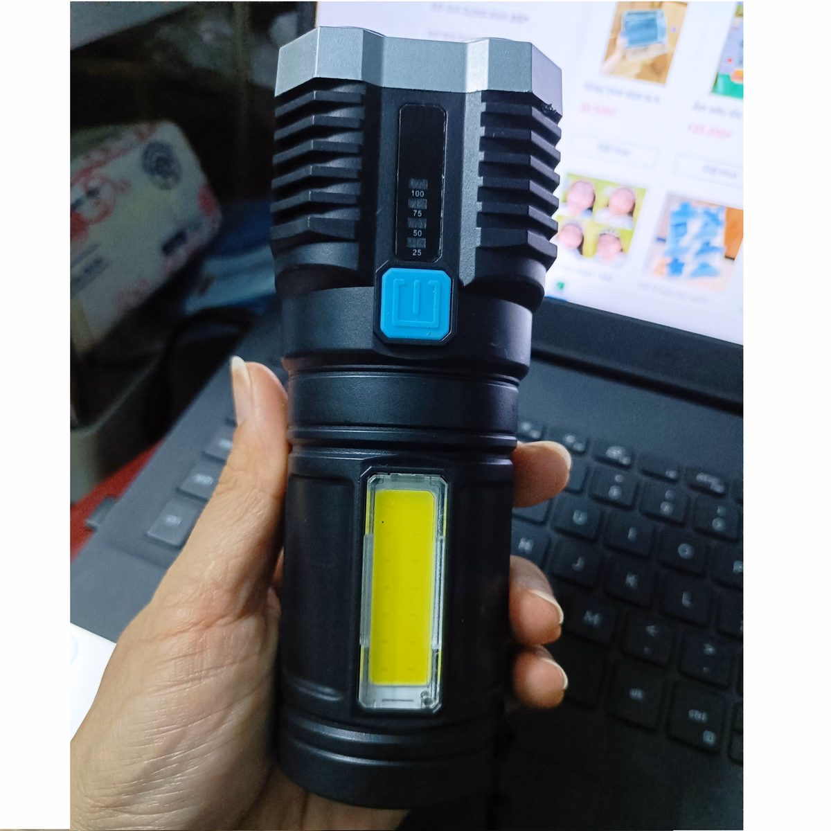 Đèn Pin Cầm Tay 4 Bóng/ 5 Bóng Siêu Sáng Tiện Ích Ctb411 - Bechip - Ảnh 8