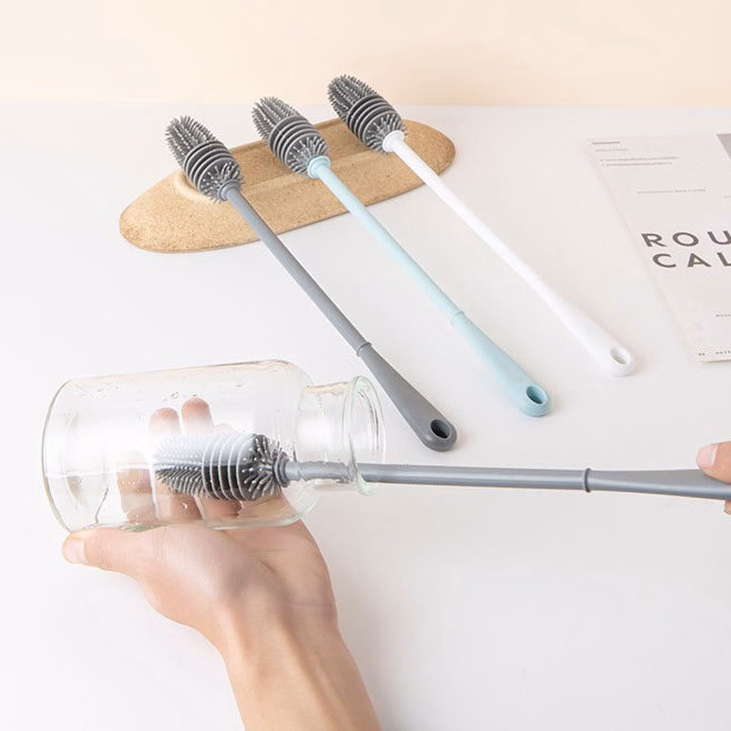 Cọ Silicon Vệ Sinh Ly/Cốc Bình Sữa Cán Dài Loại Trung - Gdn - Ảnh 5