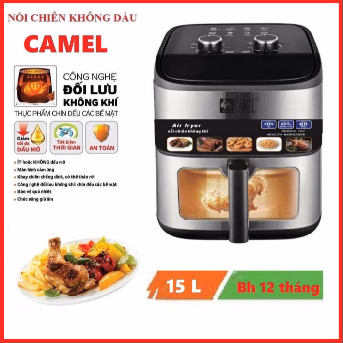Nồi Chiên Không Dầu Camel/Misu 15L Chính Hãng Cao Cấp Ctb415 - Bechip