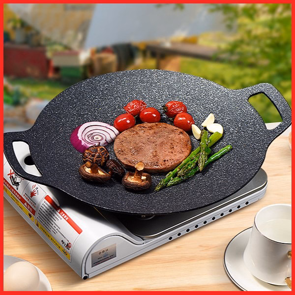 Chảo Gang Cạn Nướng Trực Tiếp Đáy Cạn Không Cần Dầu 34Cm Dùng Được Bếp Từ Ctb420 - Bechip