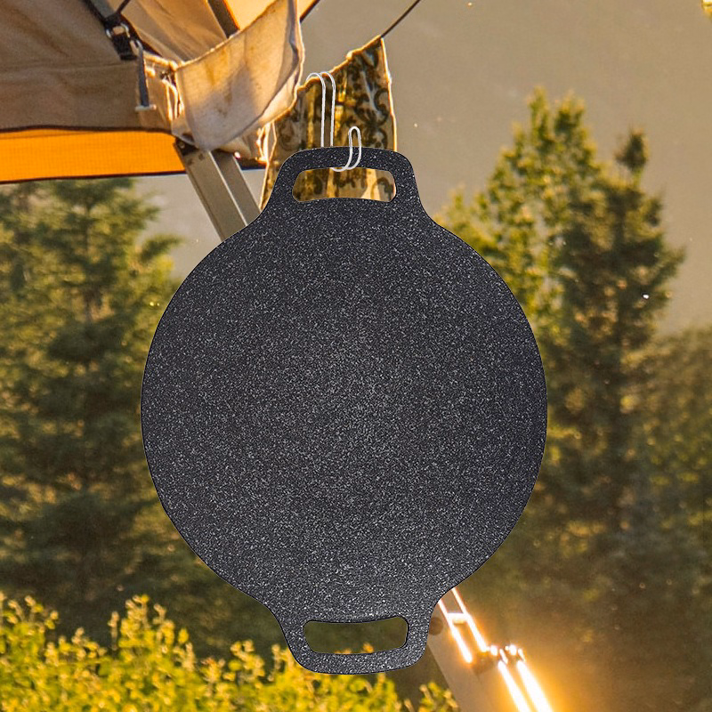 Chảo Gang Cạn Nướng Trực Tiếp Đáy Cạn Không Cần Dầu 34Cm Dùng Được Bếp Từ Ctb420 - Bechip - Ảnh 6