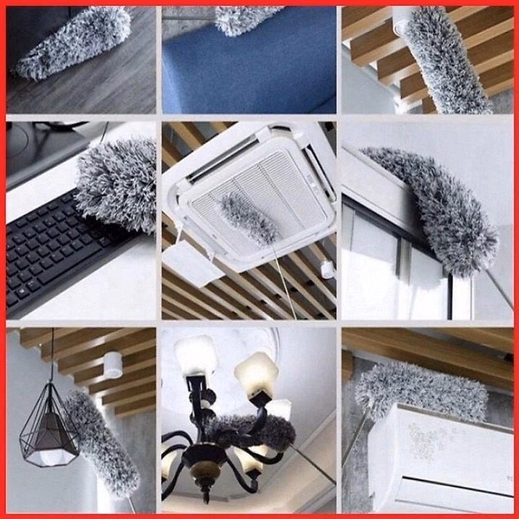 Cây Lau Bụi Quét Trần Nhà Cán Dài Tới 2.8M, Đầu Uốn Cong Ctb422 - Bechip - Ảnh 11