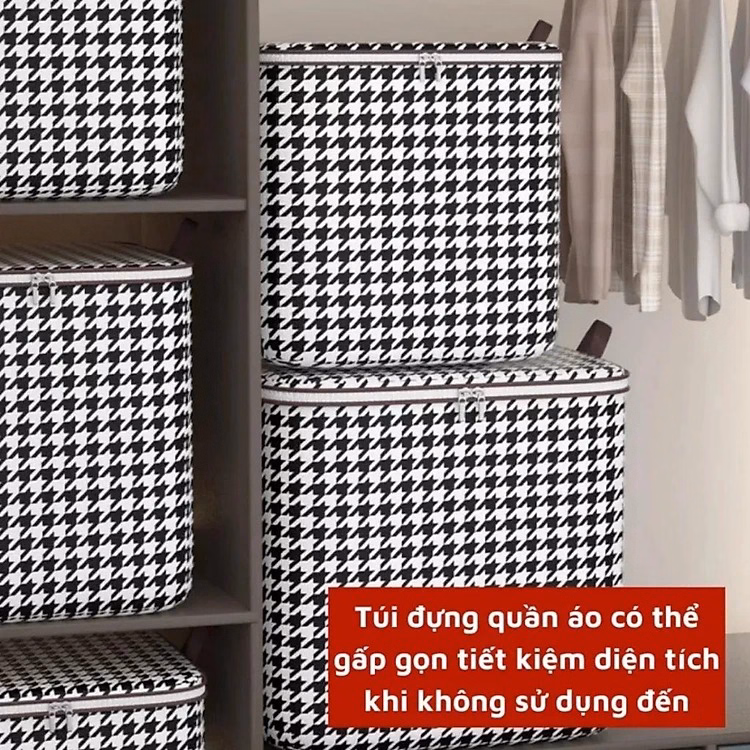 Túi Đựng Chăn Màn, Quần Áo 100L Có Dây Kéo Tiện Lợi Ctb28 - Bechip - Ảnh 4