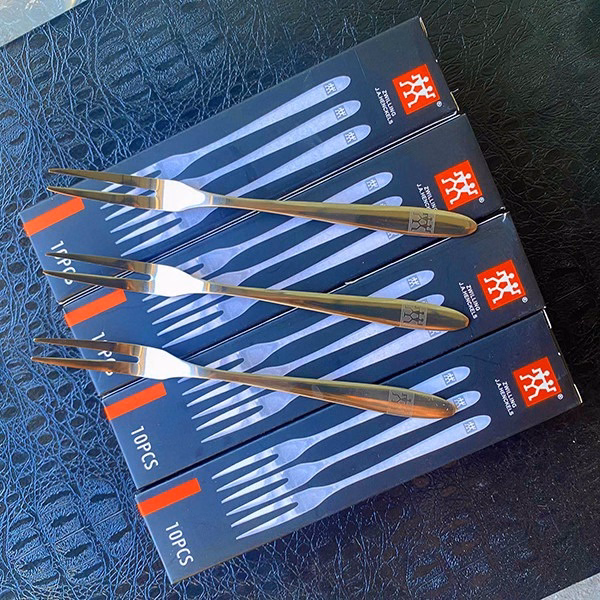 Set 10 Dĩa Nĩa Ăn Trái Cây Hoa Quả Bằng Inox Hiệu Zwiling Đức - Gdn - Ảnh 7