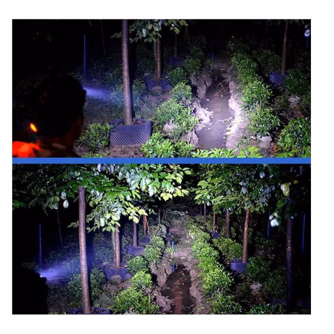 Đèn Pin Đội Đầu Mini 5 Bóng Siêu Sáng, Kèm 2 Pin, Kèm Sạc Ctb429 - Bechip - Ảnh 7