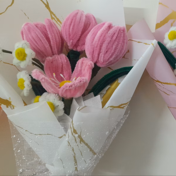Bó Hoa Kẽm Nhung Handmade Yukishop Yk15 - Ảnh 6