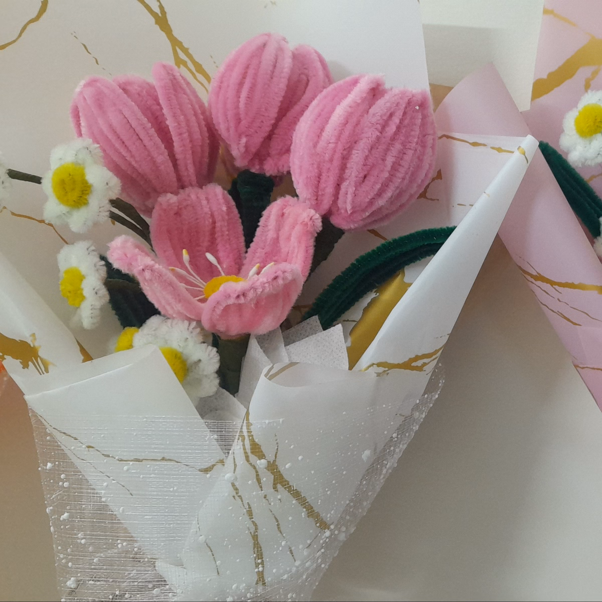 Bó Hoa Kẽm Nhung Handmade Yukishop Yk15 - Ảnh 6