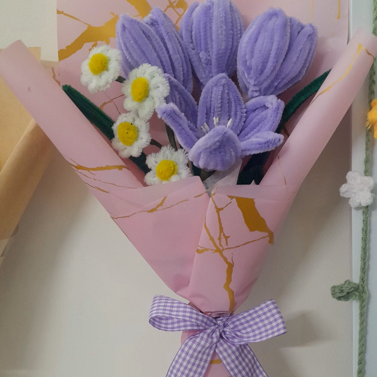 Bó Hoa Kẽm Nhung Handmade Yukishop Yk15 - Ảnh 3