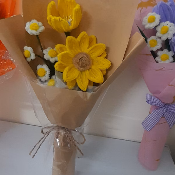 Bó Hoa Kẽm Nhung Quà Tặng Handmade Yukishop Yk16 - Ảnh 3