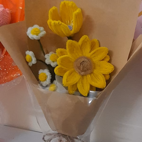 Bó Hoa Kẽm Nhung Quà Tặng Handmade Yukishop Yk16 - Ảnh 2