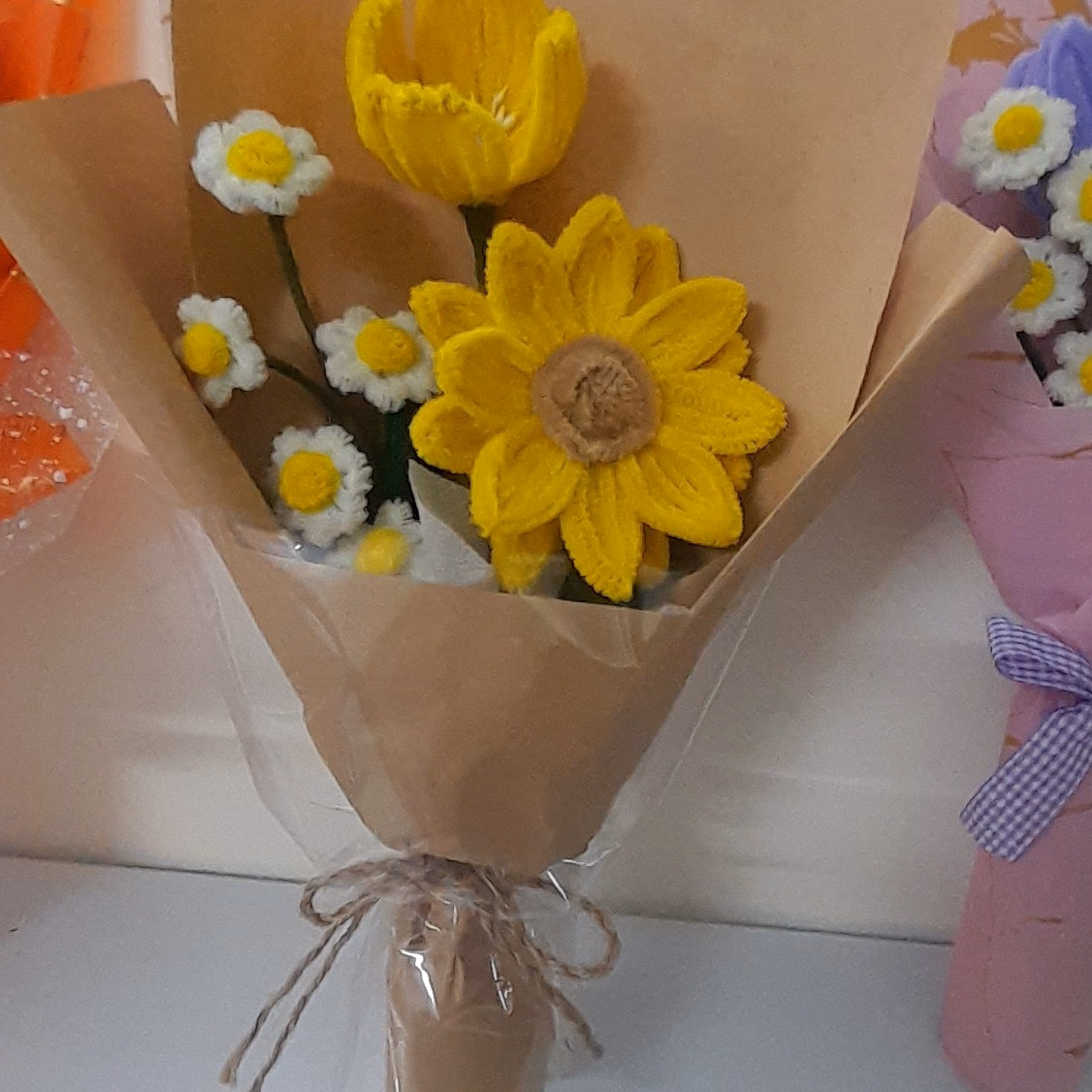 Bó Hoa Kẽm Nhung Quà Tặng Handmade Yukishop Yk16 - Ảnh 4
