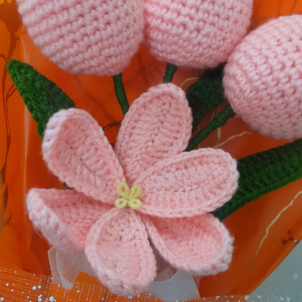 Bó Hoa Tuylip Bằng Len Handmade Yukishop Yk17 - Ảnh 7