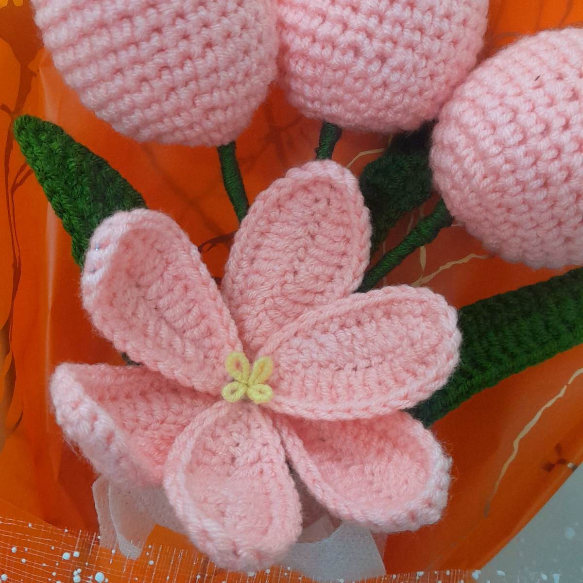 Bó Hoa Tuylip Bằng Len Handmade Yukishop Yk17 - Ảnh 7