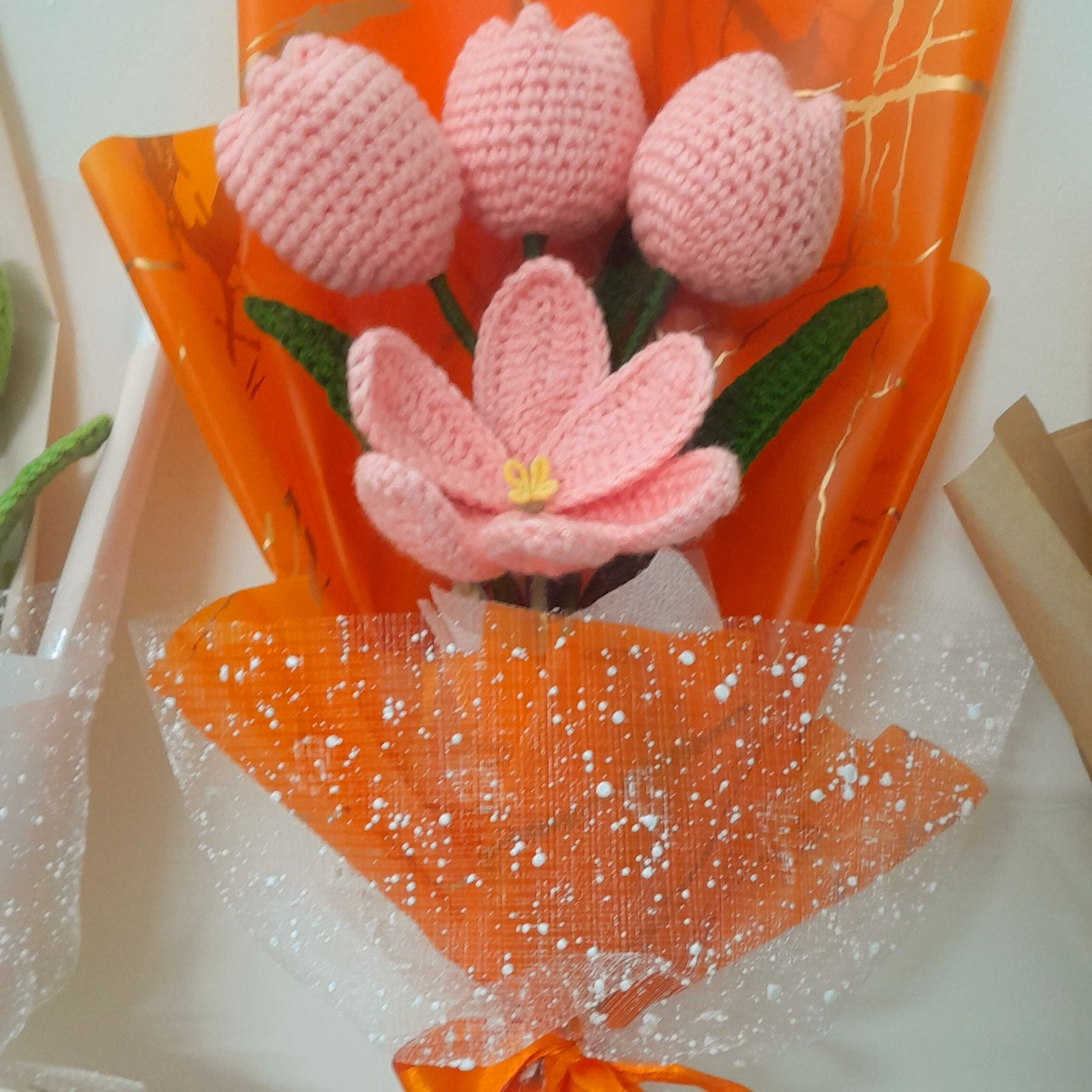 Bó Hoa Tuylip Bằng Len Handmade Yukishop Yk17 - Ảnh 6