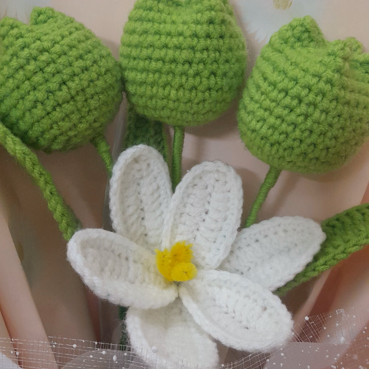Bó Hoa Tuylip Bằng Len Handmade Yukishop Yk17 - Ảnh 5