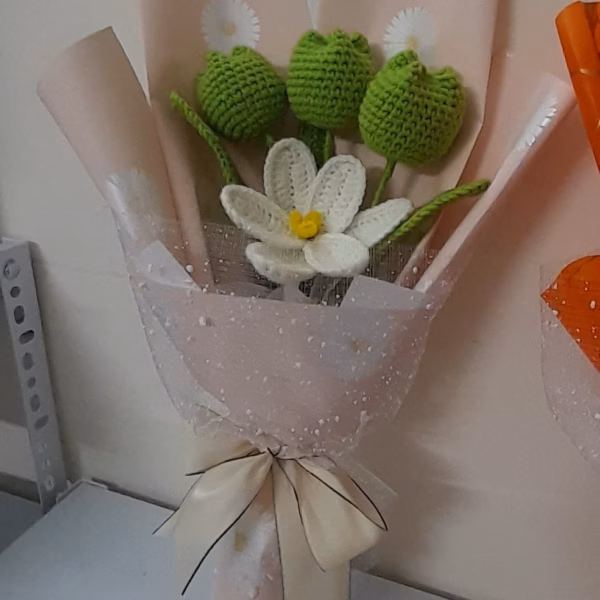Bó Hoa Tuylip Bằng Len Handmade Yukishop Yk17 - Ảnh 9