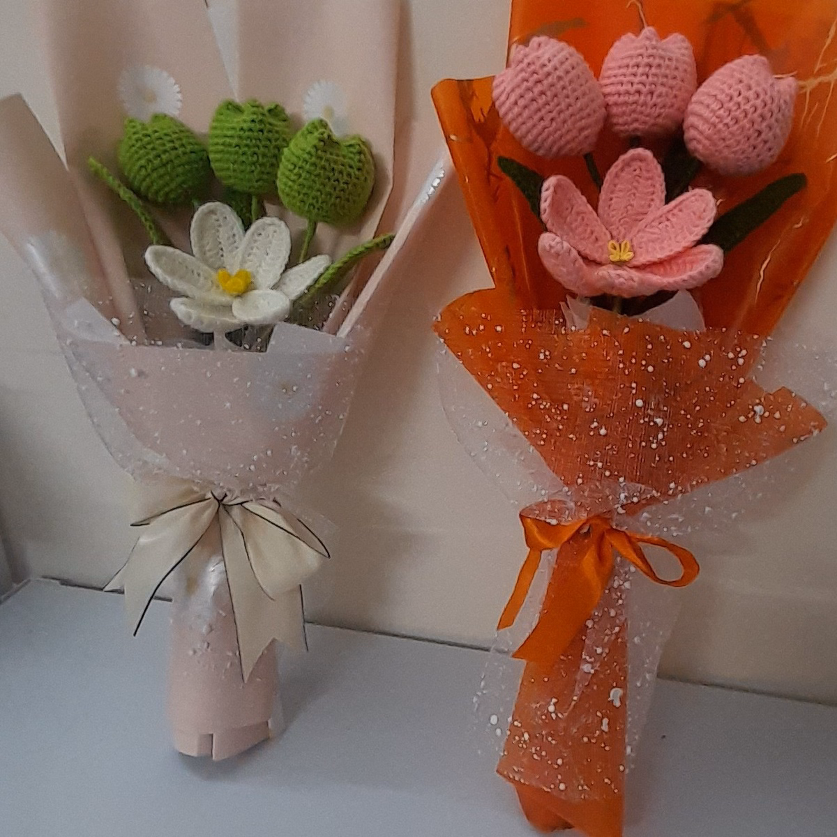 Bó Hoa Tuylip Bằng Len Handmade Yukishop Yk17 - Ảnh 8