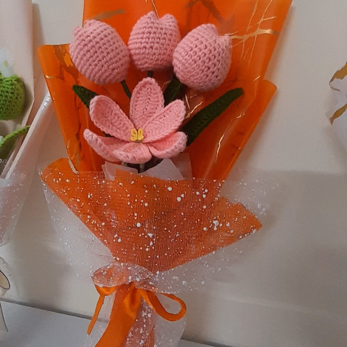 Bó Hoa Tuylip Bằng Len Handmade Yukishop Yk17 - Ảnh 10