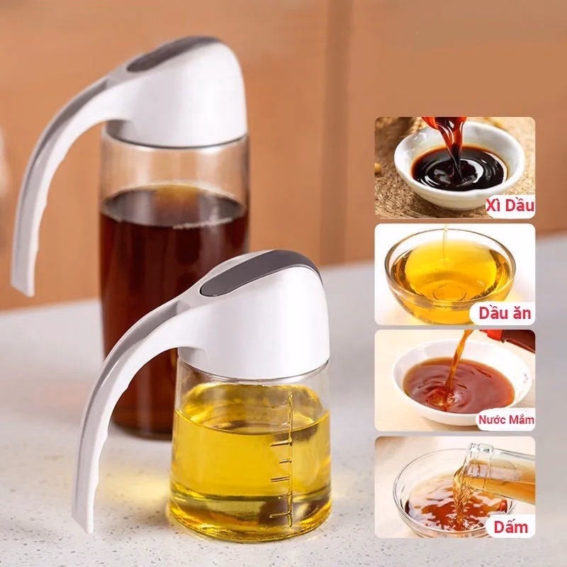 Bình Đựng Dầu Ăn Gia Vị Thủy Tinh 300Ml - Su - Ảnh 2