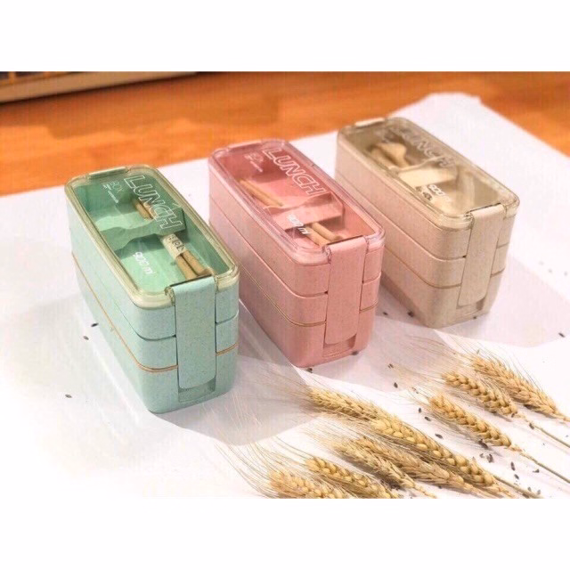 Hộp Cơm 3 Tầng Lúa Mạch - Gdn - Ảnh 8