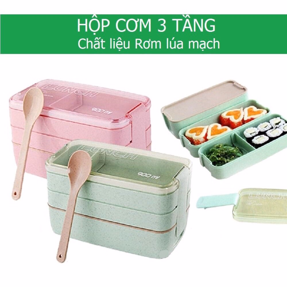 Hộp Cơm 3 Tầng Lúa Mạch - Gdn - Ảnh 5