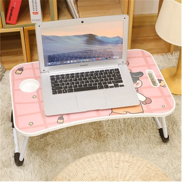 Bàn Học Gấp Gọn Đa Năng Cao Cấp Có Khay Để Ly Và Ipad Ctb446 - Bechip - Ảnh 3