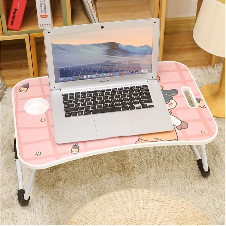 Bàn Học Gấp Gọn Đa Năng Cao Cấp Có Khay Để Ly Và Ipad Ctb446 - Bechip - Ảnh 3