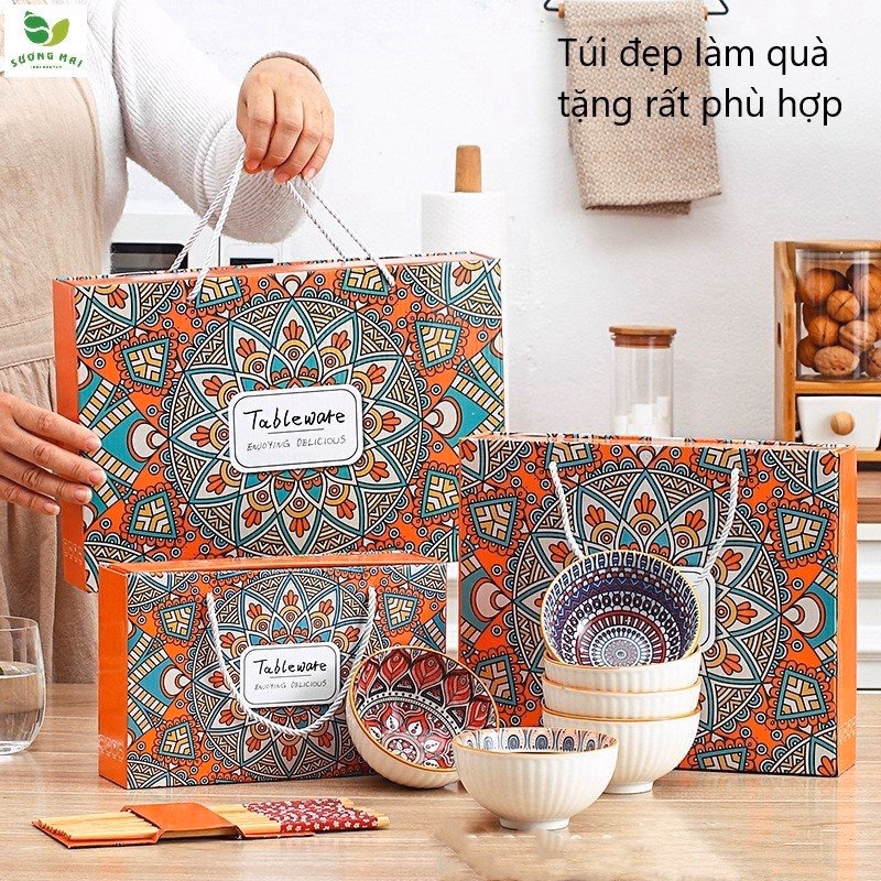 Bộ 6 Bát Ăn Và 6 Đôi Đũa + Máy Hút Nước Tự Động Sương Mai - Ảnh 2