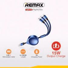 Hộp 1 Cái - Cáp Sạc 3 Trong 1 15W Rc-C018 Remax (Giao Màu Ngẫu Nhiên) - Ảnh 3