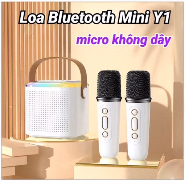 Loa Karaoke Mini K12 Sạc Pin Không Dây Tặng Kèm 2 Mic - Gdn - Ảnh 4