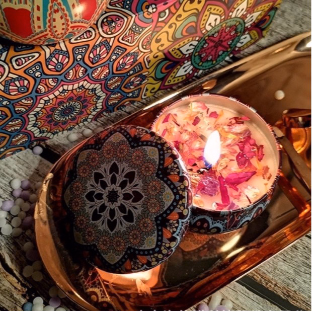 Nến Thơm Hoa Khô Thiên Nhiên Hộp Thiếc Sang Xịn Ctb450 - Bechip - Ảnh 10