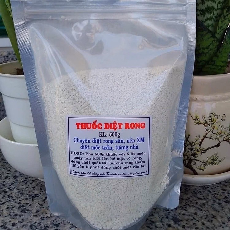 Thuốc Diệt Rong, Bột Tẩy Rong Rêu Nền Gạch, Xi Măng, Trần Nhà, Tường Nhà Túi 500G Ctb451 - Bechip - Ảnh 2
