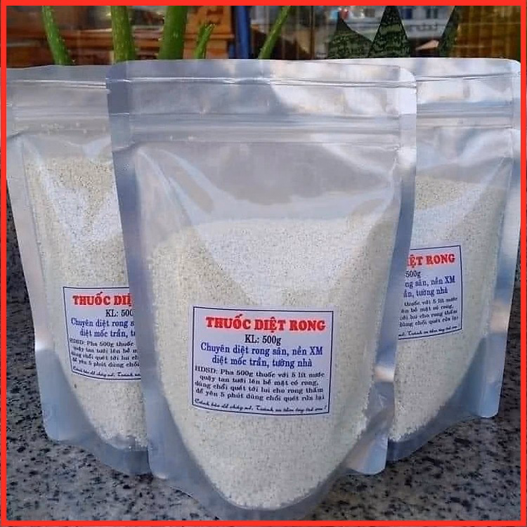 Thuốc Diệt Rong, Bột Tẩy Rong Rêu Nền Gạch, Xi Măng, Trần Nhà, Tường Nhà Túi 500G Ctb451 - Bechip