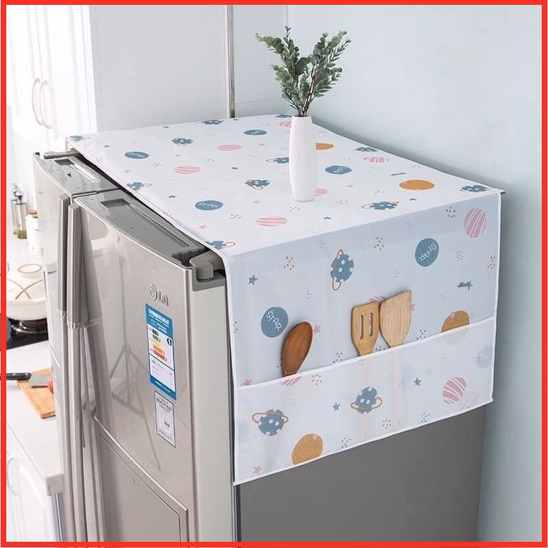 Tấm Phủ Tủ Lạnh Chống Bụi Có Túi Để Đồ 2 Bên Ctb452 - Bechip - Ảnh 2